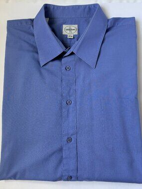 Line A Uomo Blue Long Sleeve Dress Shirt 18.5 34/35 Professional RN 99641